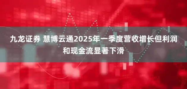 九龙证券 慧博云通2025年一季度营收增长但利润和现金流显著下滑